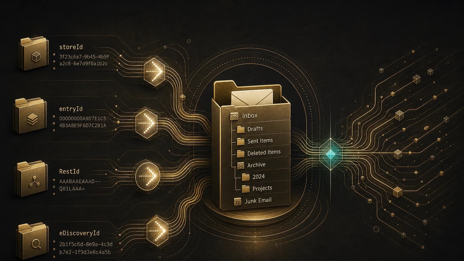 Conversion des identifiants Get-MailboxFolderStatistics pour l'API Graph