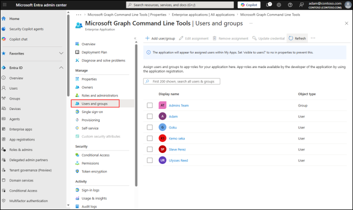 Assign Users to PowerShell Application in Microsoft 365