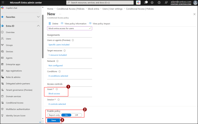 Prevent User Access to Entra Portal Using CA Policy