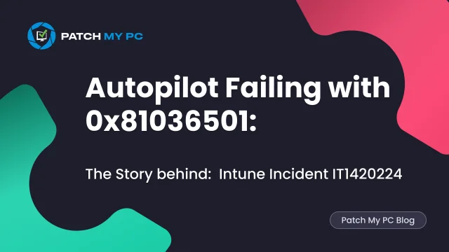 Autopilot Failing with 0x81036501