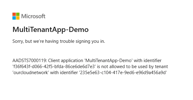 AADSTS7000119